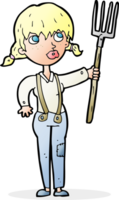 cartoon farmer girl png