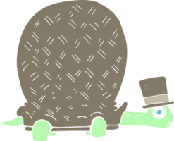 ilustración de color plano de tortuga png