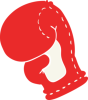 guantone da boxe doodle cartone animato png