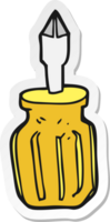 sticker of a cartoon screwdriver png