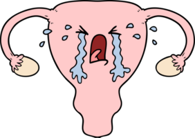 cartoon uterus crying png