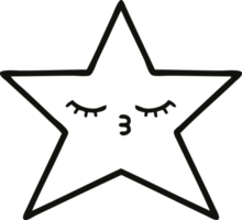 ligne dessin dessin animé de une or étoile png