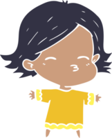 flat color style cartoon woman png