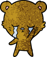 crying bear cartoon chraracter png