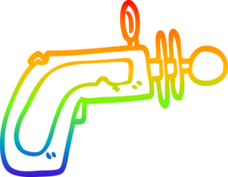 arc en ciel pente ligne dessin de une dessin animé rayon pistolet png