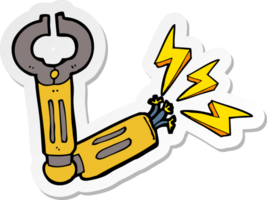 sticker of a cartoon robot arm png