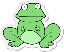 sticker of a cartoon frog png