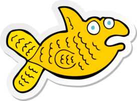 adesivo di un pesce cartone animato png