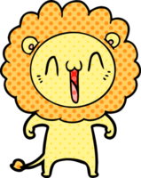 heureux, dessin animé, lion png