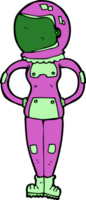 cartoon female astronaut png