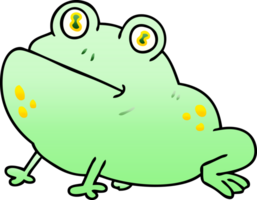 pente ombragé excentrique dessin animé grenouille png