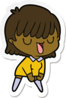 sticker of a cartoon woman png