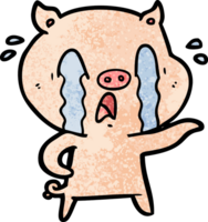 crying pig cartoon png