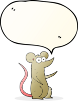 hand drawn speech bubble cartoon mouse in love png