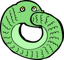 cartone animato serpente mangiare proprio coda png