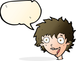 cartoon crazy excited woman with speech bubble png