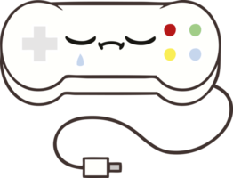 platt Färg retro tecknad serie av en spel kontrollant png