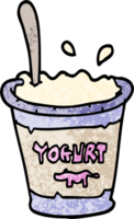 grunge getextureerde illustratie tekenfilm yoghurt png