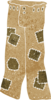 cartoon patched old pants png