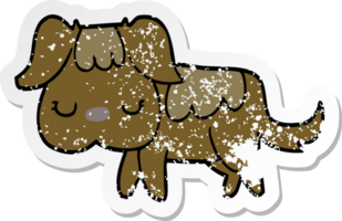 vinheta angustiada de um cachorro de desenho animado png