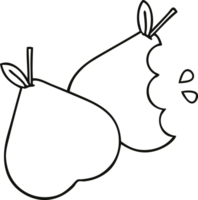 line drawing cartoon of a pears png