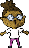 Cartoon-Frau mit Brille png