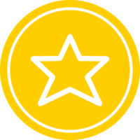 Estrela forma circular ícone símbolo png