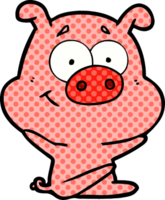 cochon dessin animé heureux png