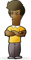 cartoon man with folded arms png