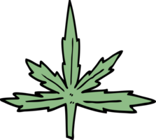 Cartoon-Doodle-Marihuana-Blatt png