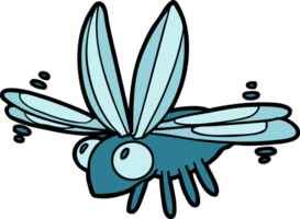 bug de dessin animé mignon volant png