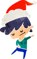 hand- getrokken Kerstmis retro tekenfilm van kawaii jongen png