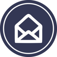 envelope letter circular icon symbol png