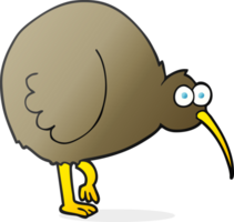 mano dibujado dibujos animados kiwi pájaro png