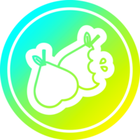 bitten pears circular icon with cool gradient finish png