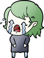 cartoon crying vampire girl png