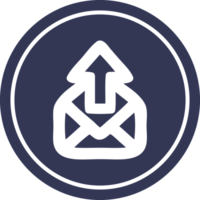 senden Email kreisförmig Symbol Symbol png