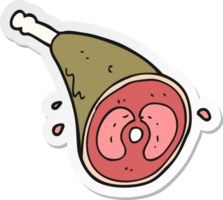 sticker of a cartoon meat png