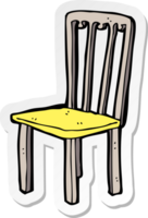 autocollant d'une vieille chaise de dessin animé png