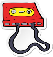 sticker of a cartoon cassette tape png