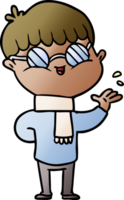 Cartoon-Junge mit Brille png