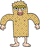 cartoon doodle bigfoot schepsel png