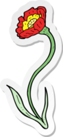 adesivo di un fiore cartone animato png