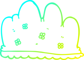 cold gradient line drawing of a cartoon hedge png