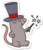 autocollant d'un magicien de souris de dessin animé png