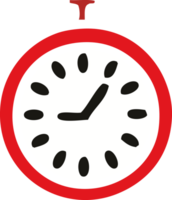 flat color retro cartoon of a time stopper png