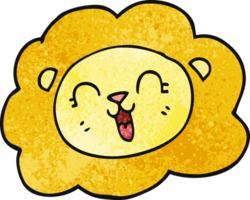 cartoon doodle lion png