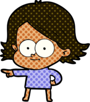 garota feliz dos desenhos animados png