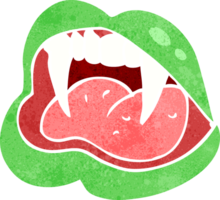 lábios de vampiro de desenho animado png