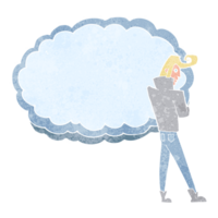 cartoon rocker standing in front of cloud with space for text png